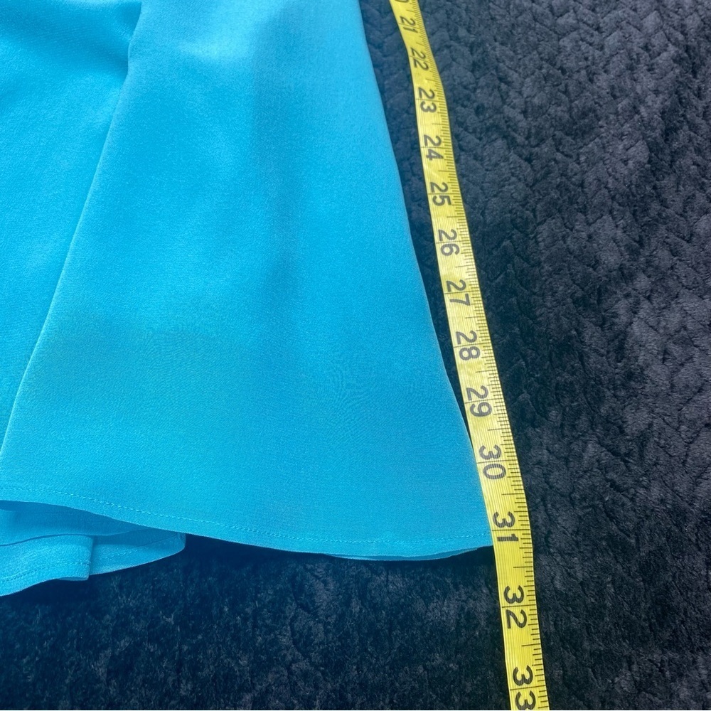 Talbots Silk Dress Women’s 6 Aqua Knee Length Back Zipper Lined LUXURY - Picture 7 of 12